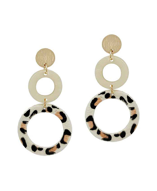 Round Acetate Post Earring
