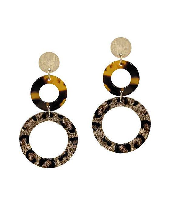 Round Acetate Post Earring