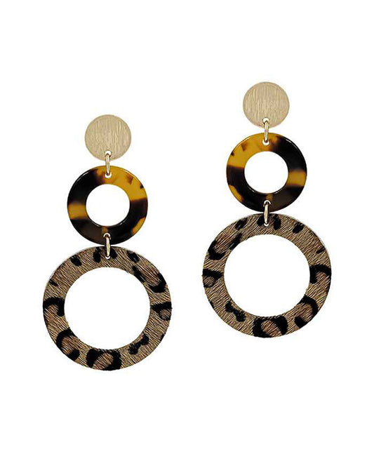 Round Acetate Post Earring