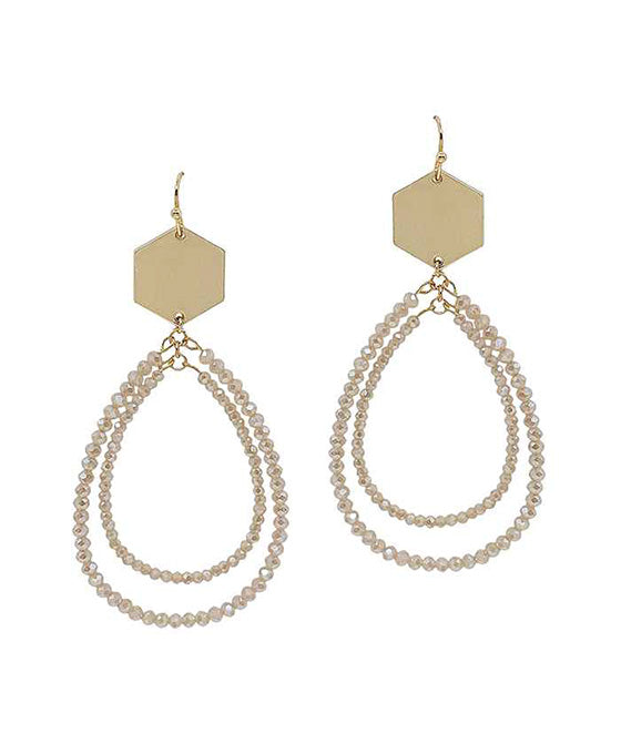 Glass Teardrop Earring