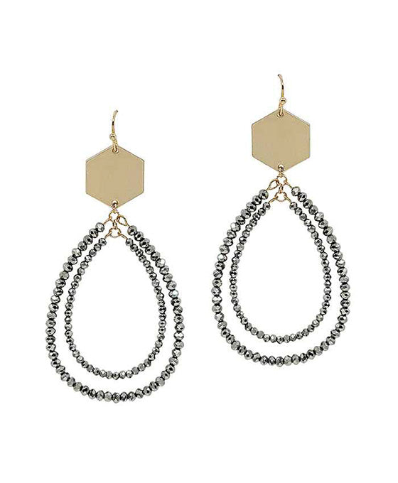 Glass Teardrop Earring