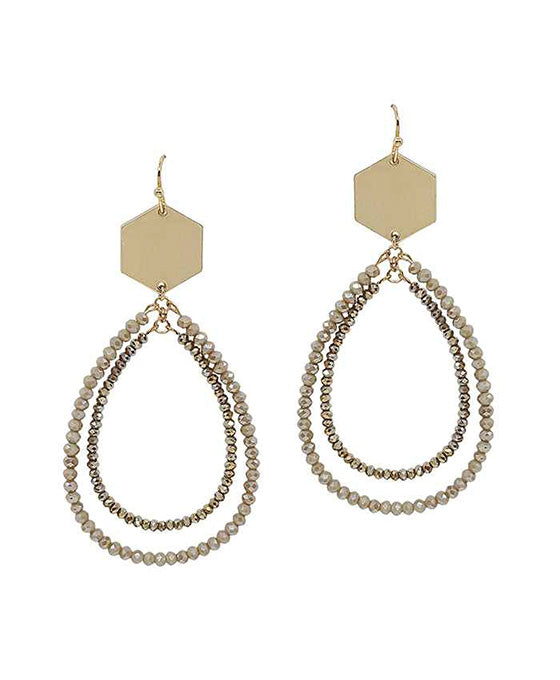 Glass Teardrop Earring