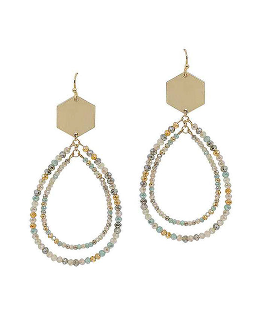 Glass Teardrop Earring