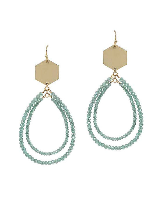 Glass Teardrop Earring