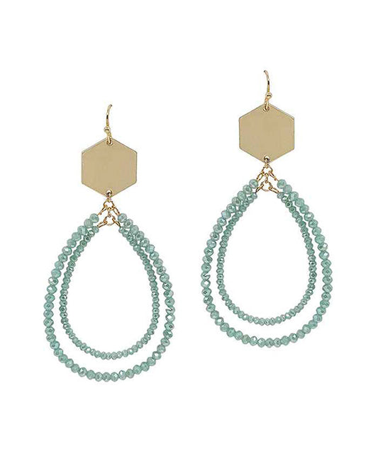 Glass Teardrop Earring