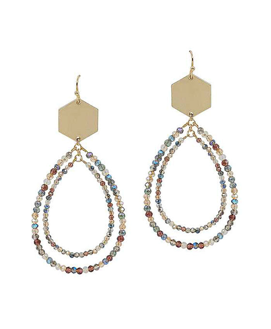 Glass Teardrop Earring