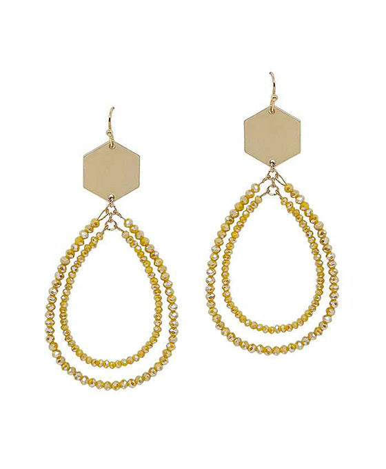 Glass Teardrop Earring