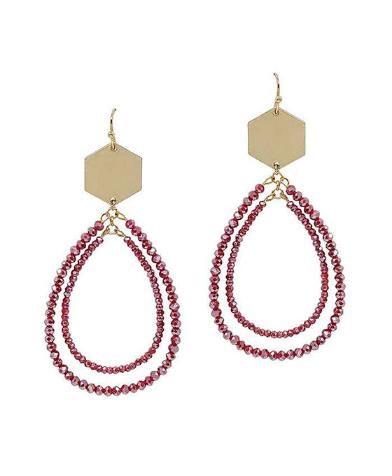 Glass Teardrop Earring