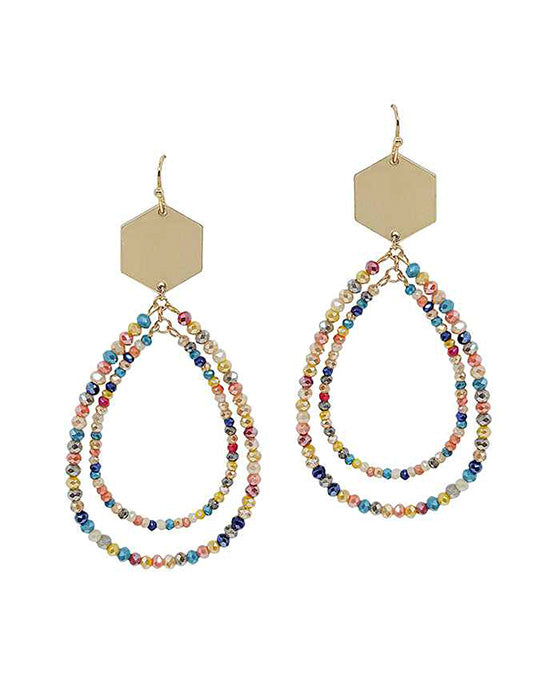 Glass Teardrop Earring