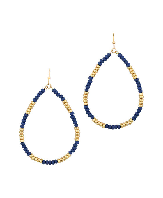 Wood & Metal Teardrop Earring