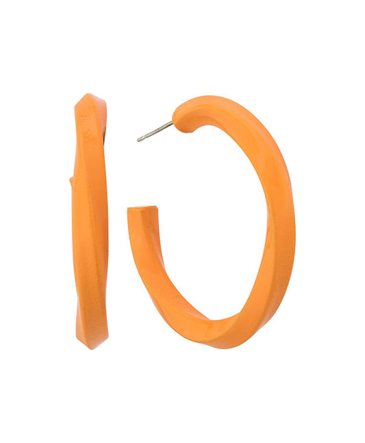 40mm Painted Twist Hoop Earring