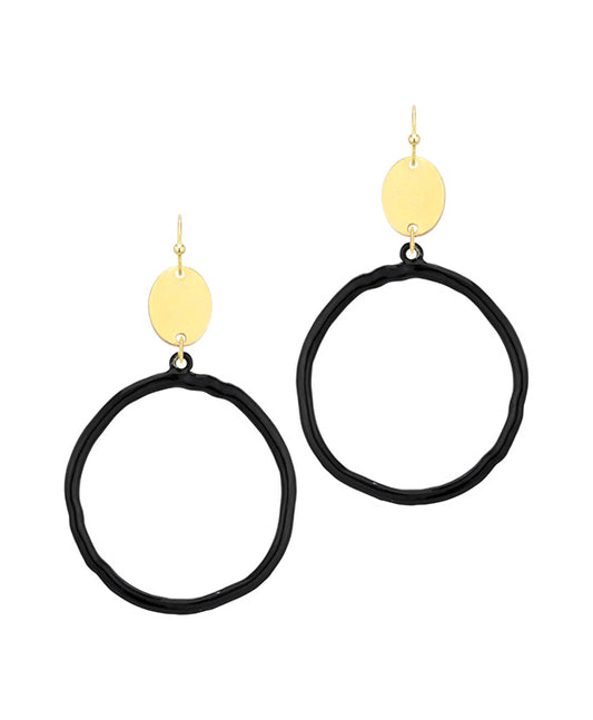 Paint Metal Circle Earring