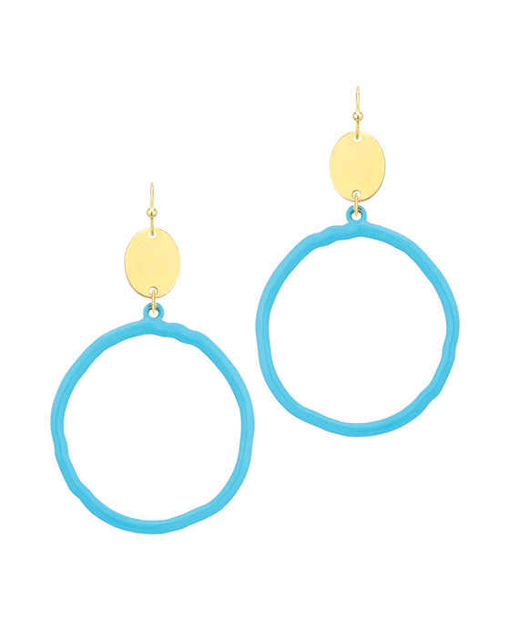Paint Metal Circle Earring