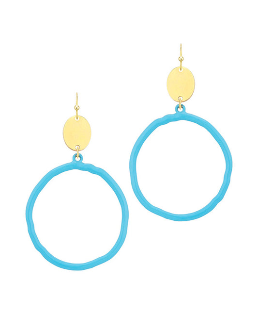 Paint Metal Circle Earring