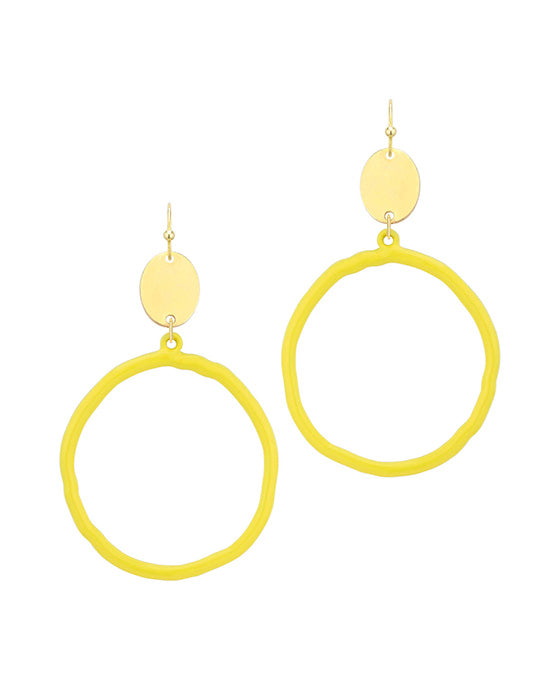 Paint Metal Circle Earring
