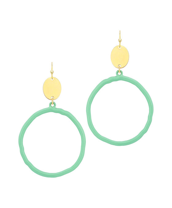 Paint Metal Circle Earring