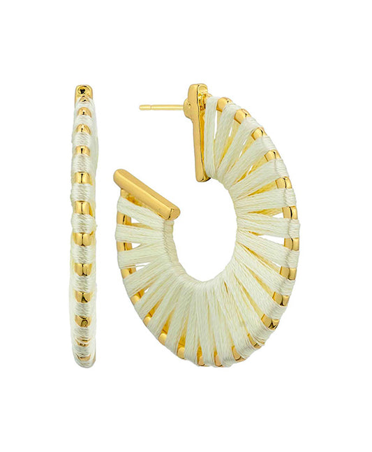 35mm Thread Metal Hoop Earring