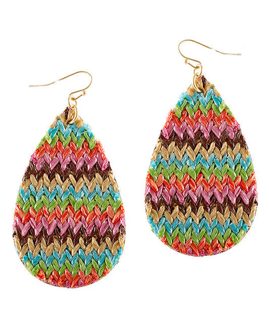 Raffia Multi Teardrop Earring