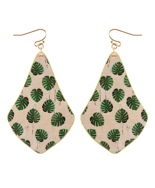 Tropical Leaf Baroque Earring
