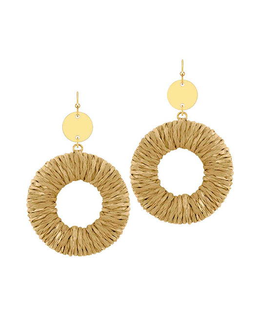 Raffia Circle Earring