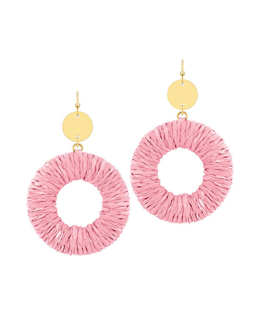 Raffia Circle Earring