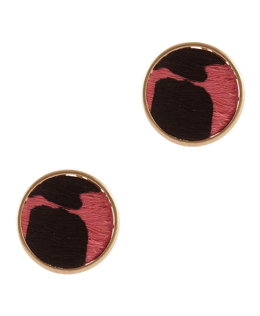 Leather Cowhide Post Earring