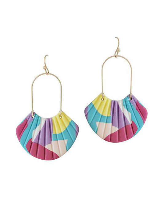 Geometric Shape Clay Wire Earring