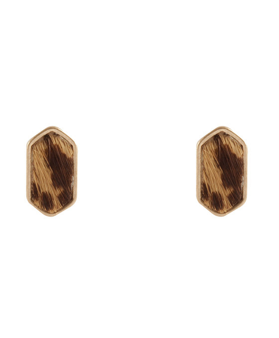Cowhide Post Earring