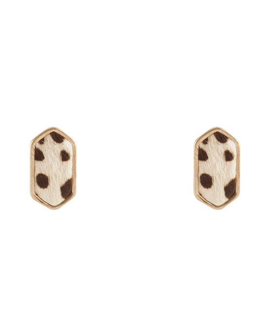 Cowhide Post Earring
