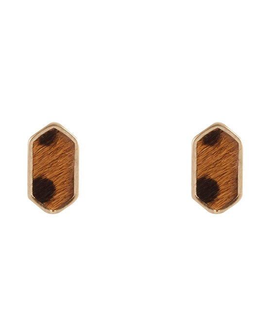 Cowhide Post Earring