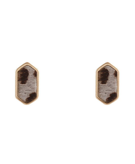 Cowhide Post Earring