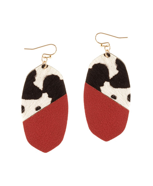 Cowhide Mosaic Earring