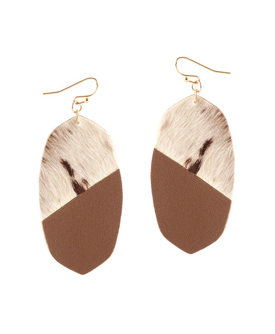 Cowhide Mosaic Earring