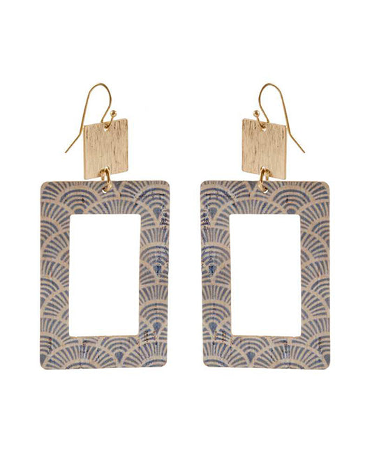 Cork Moroccan Rectangle Earring