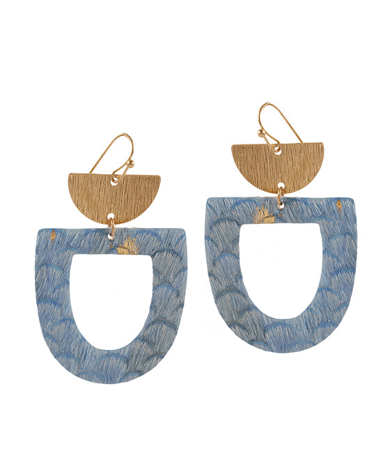Metal Cowhide Earring
