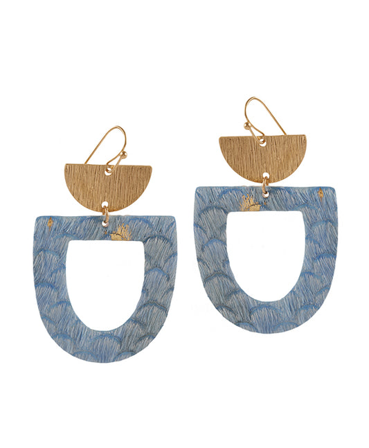 Metal Cowhide Earring