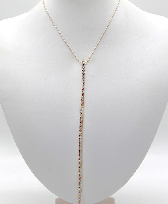 Cupchain Y Drop CZ Necklace