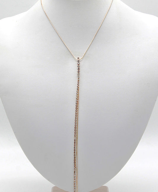 Cupchain Y Drop CZ Necklace