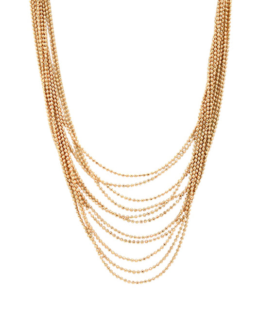 11 Multi strand Ball Chain Necklace