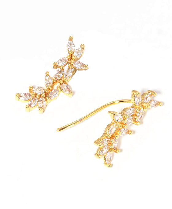 Cubic Zirconia Brass Earring