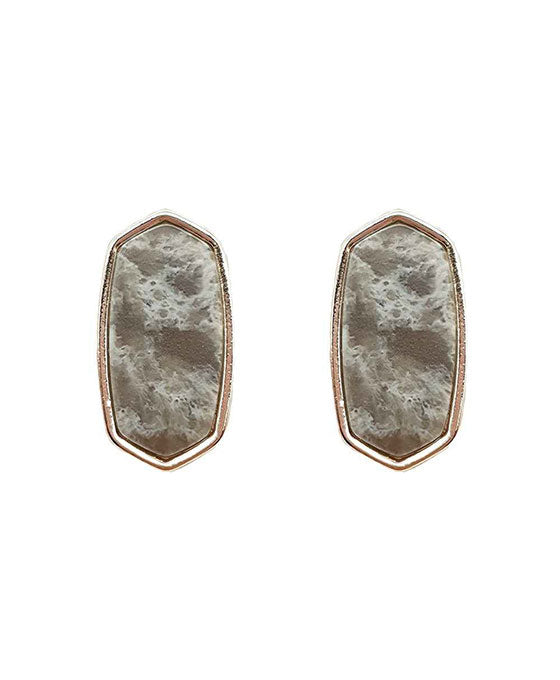 Natural Stone Post Earring