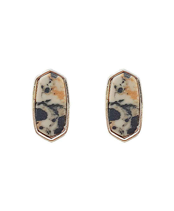 Natural Stone Post Earring