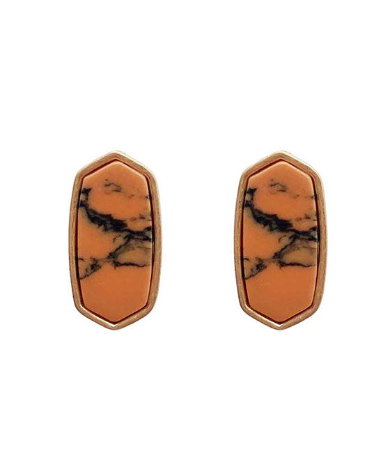 Natural Stone Post Earring