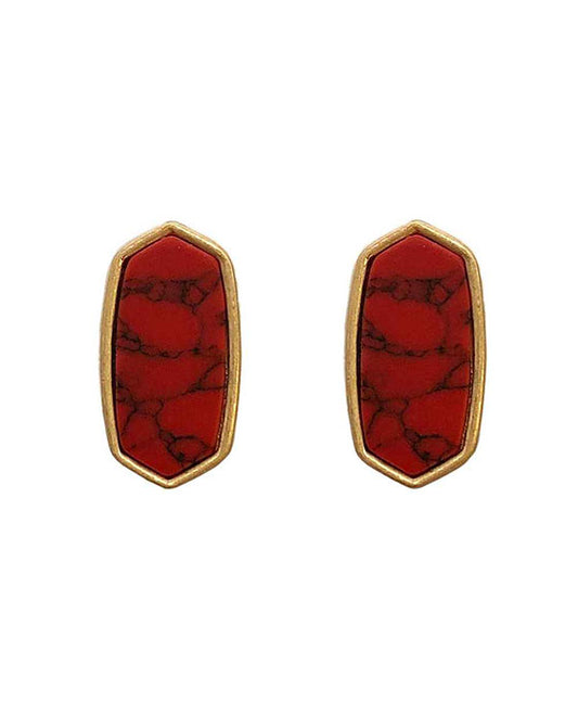 Natural Stone Post Earring