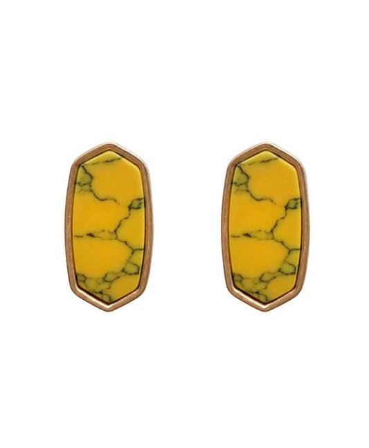 Natural Stone Post Earring