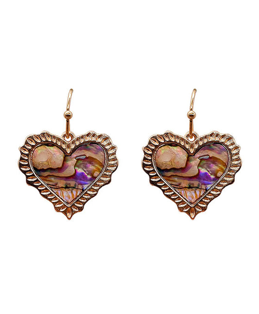 Heart Shell Post Earring