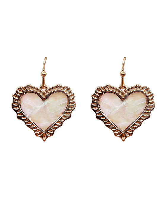Heart Shell Post Earring