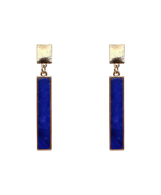 Genuine Stone Bar Drop Earring