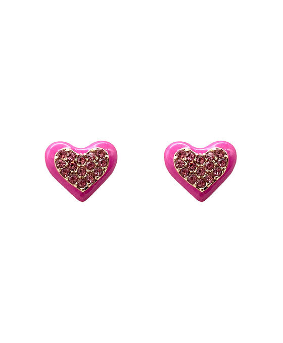 Heart Stone Post Earring