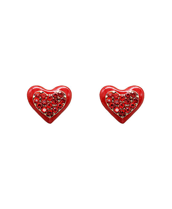 Heart Stone Post Earring